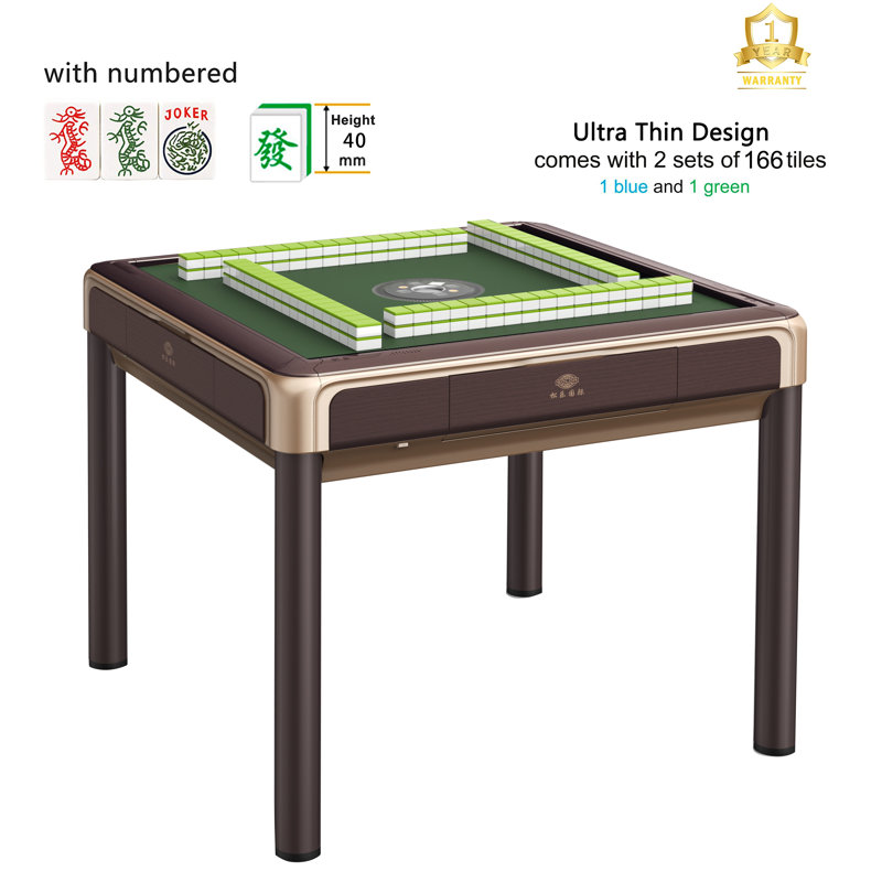 USAMJTABLE Automatic Mahjong Table 39" 4 Player Card Table Wayfair